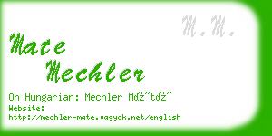 mate mechler business card